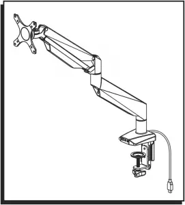 ULINE H-7620 Single Monitor Mount Easy Adjust