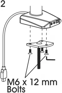 ULINE H-7620 Single Monitor Mount Easy Adjust Figure 3-2