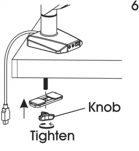 ULINE H-7620 Single Monitor Mount Easy Adjust Figure 3-6