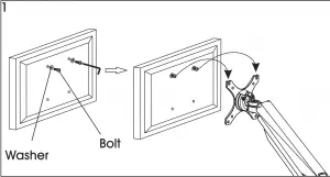 ULINE H-7620 Single Monitor Mount Easy Adjust Figure 4-1