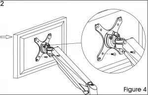 ULINE H-7620 Single Monitor Mount Easy Adjust Figure 4-2