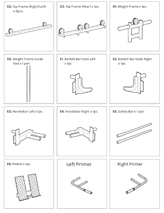 LSG GRK100 Multi Function Power Rack with Adjustable Cable Pulleys - fig 1