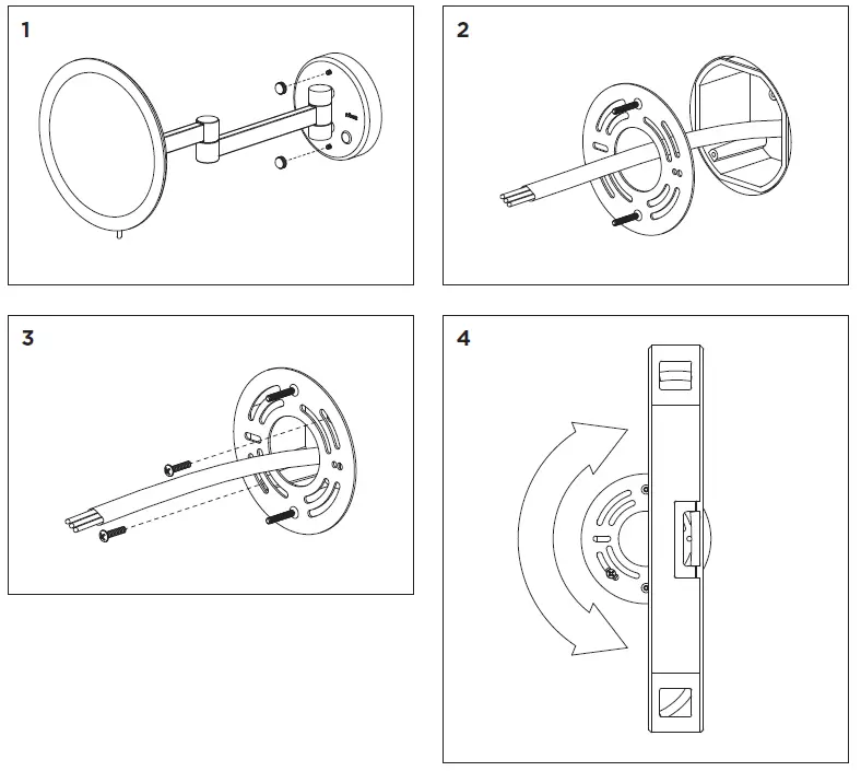 robern LIT Wall-Mounted Magnification Mirror 4