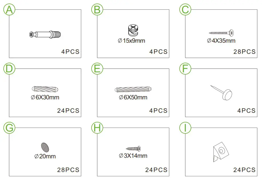 URTR HY01616Y 70 8 Inch Black Wood Bookcase with 6 Shelf - Hardware 1