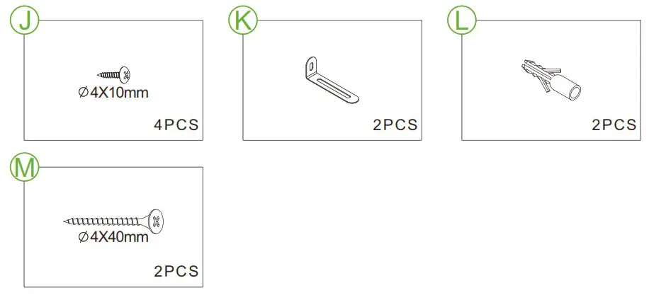 URTR HY01616Y 70 8 Inch Black Wood Bookcase with 6 Shelf - Hardware 2