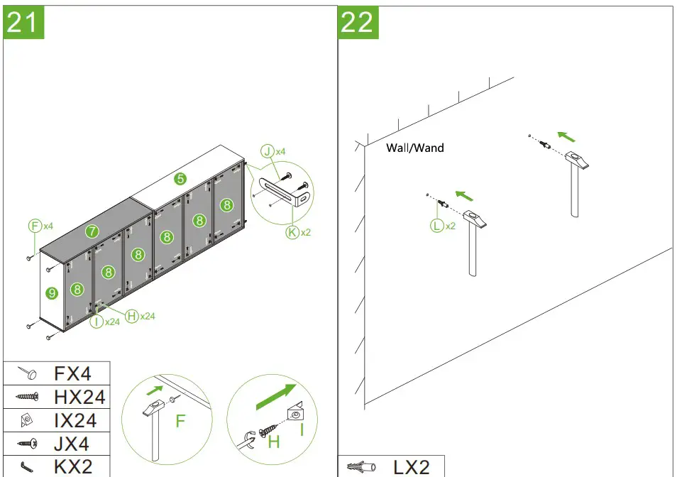 URTR HY01616Y 70 8 Inch Black Wood Bookcase with 6 Shelf - Product Assembly 12