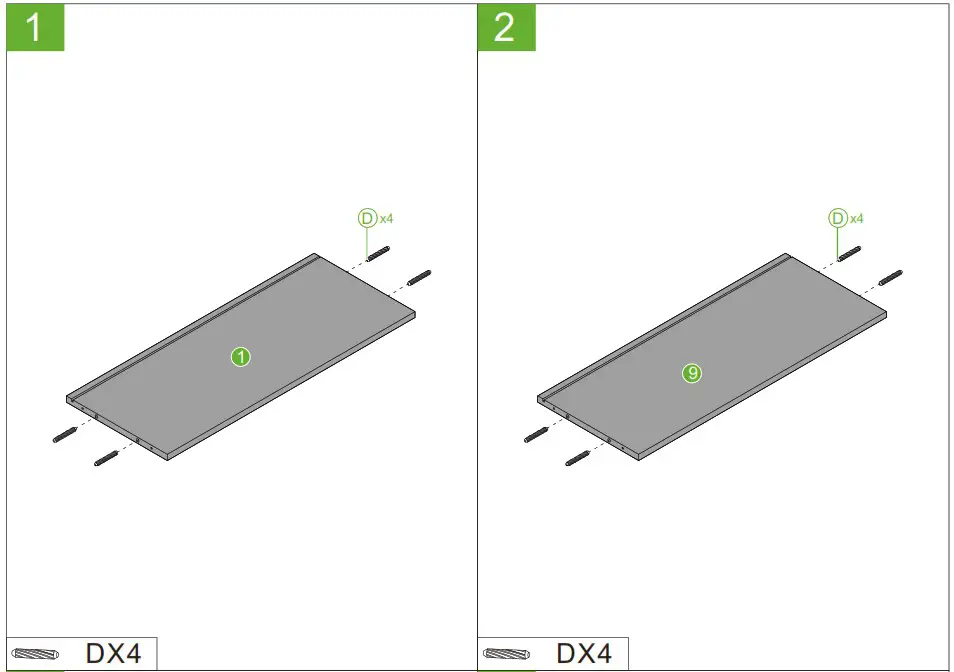 URTR HY01616Y 70 8 Inch Black Wood Bookcase with 6 Shelf - Product Assembly 2