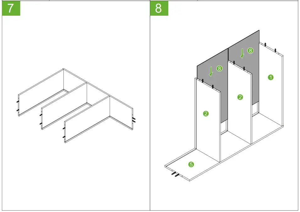 URTR HY01616Y 70 8 Inch Black Wood Bookcase with 6 Shelf - Product Assembly 5