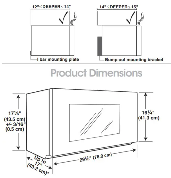 Whirlpool YAMV2307PFS Microwave Hood - NOTE