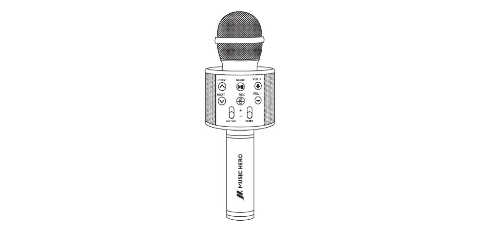 Music Hero Mhmicbtk Karaoke Wireless Microphone User Manual Music Hero Mhmicbtk Karaoke Wireless Microphone User Manual