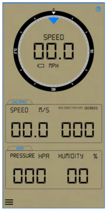 CALYPSO 34165 AnemoTracker App - Main Screen2