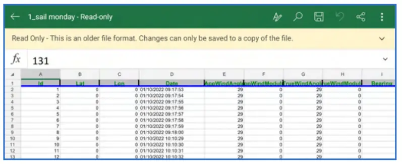 CALYPSO 34165 AnemoTracker App - Wind Settings
