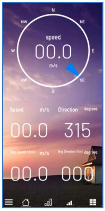CALYPSO 34165 AnemoTracker App - pressing 1