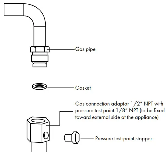 ZLINE DROPINS Gas Stovetop - PRESSURE TEST POINT STOPPER VALVE