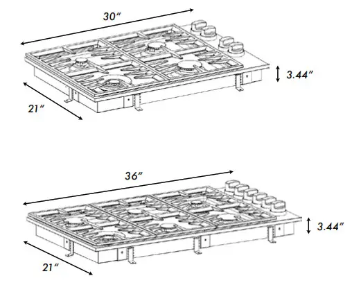 ZLINE DROPINS Gas Stovetop - REPLACEMENT PARTS