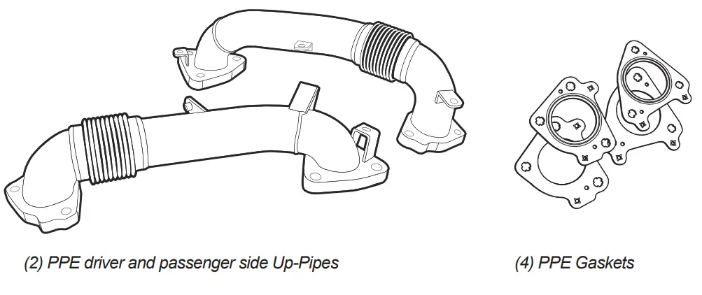 PPE 116122000 OEM Length Replacement High Flow Up Pipes-fig1