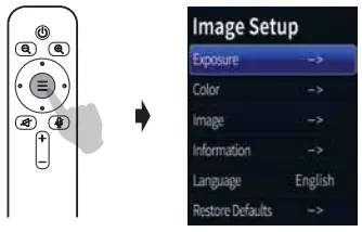 Sandberg 134-22 ConfCam EPTZ 1080P HD Remote-On-Screen-Display (OSD) menu