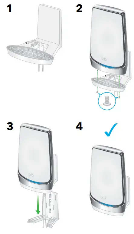 NETGEAR RBKWM Wall-Mounting Kit -Orbi WiFi