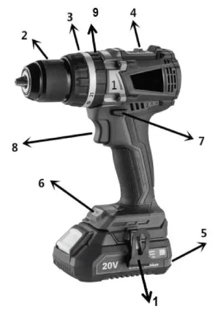 alzaTools-AT-CBHD20V-Cordless-Brushless-Hammer-Drill-FIG 1