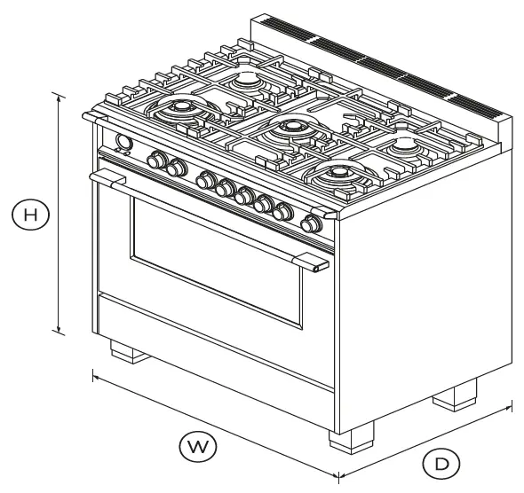 FISHER -PAYKEL-OR36SCG6B1-Dual-Fuel-Range-36-Inch -Burners-Self-cleaning-fig-1