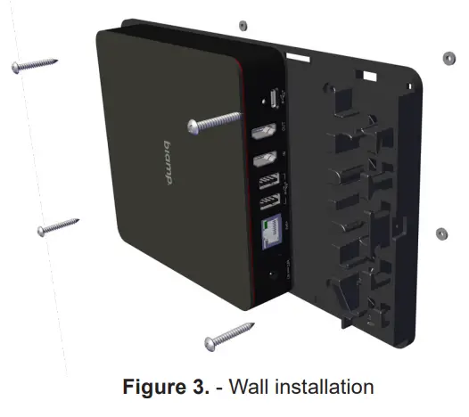biamp MODENA Node X 100 Wireless Presentation Systems - Wall installation