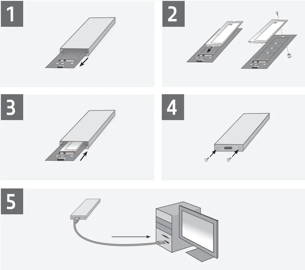 ACT AC1605 USB C M 2 SATA NVMe SSD Enclosure
