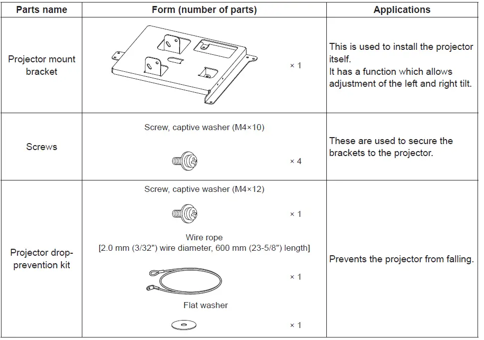 Panasonic-ET-PKV400B-Projector-Mount-Bracket-FIG-1