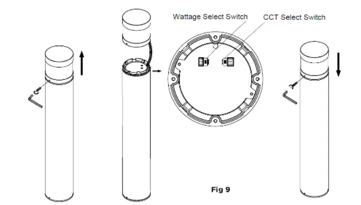 Premium-Spec-Selectable-LED-Round-Bollard-Instruction-FIG-7