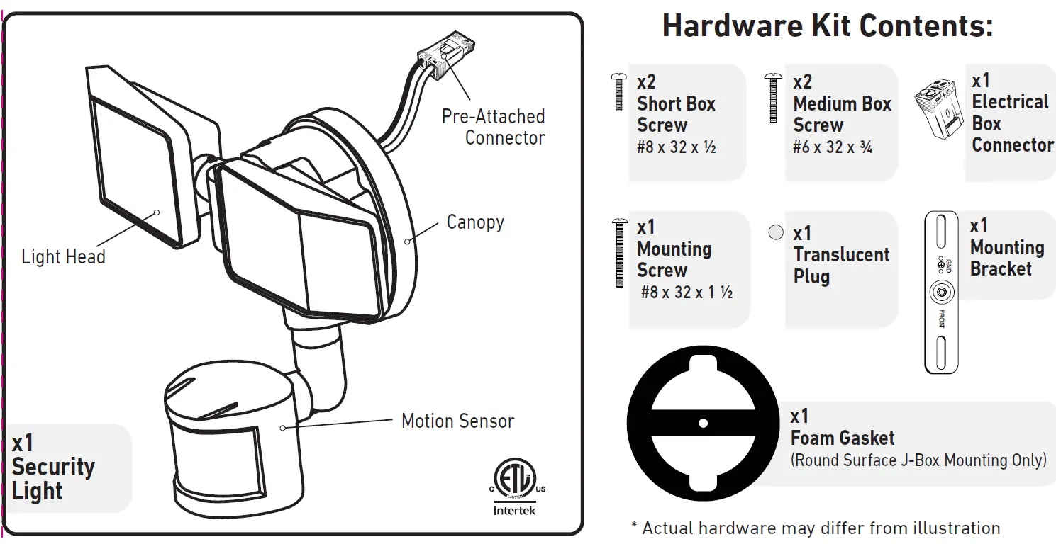 Good Earth Lighting SE1296-BP2-02LF1-G IP65 Motion-Activated Security Light 1