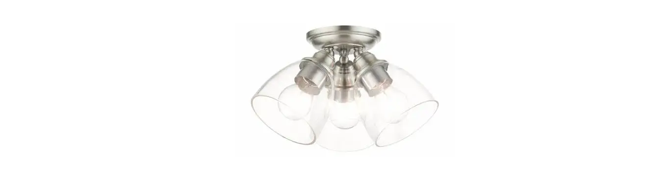 Livex 46339 Lighting 2 Light Steel Semi-flush Instructions