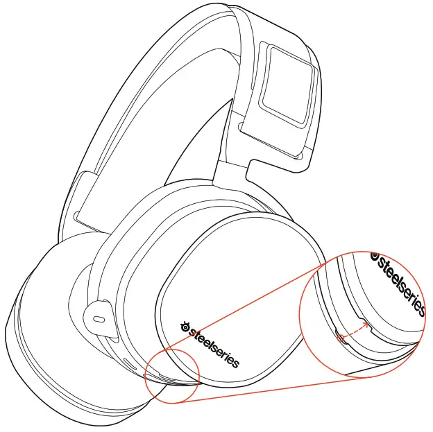 steelseries ARCTIS PRO +GameDAC Wired Gaming Headset - SPEAKER PLATE