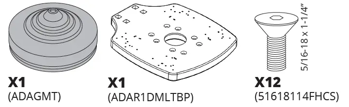 SEAVIEW-ADAR1DMLTB-Modular-Plate-(Starboard)-For-Radar-On-Mounts-FIG-1