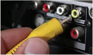Inserting Yellow Cable