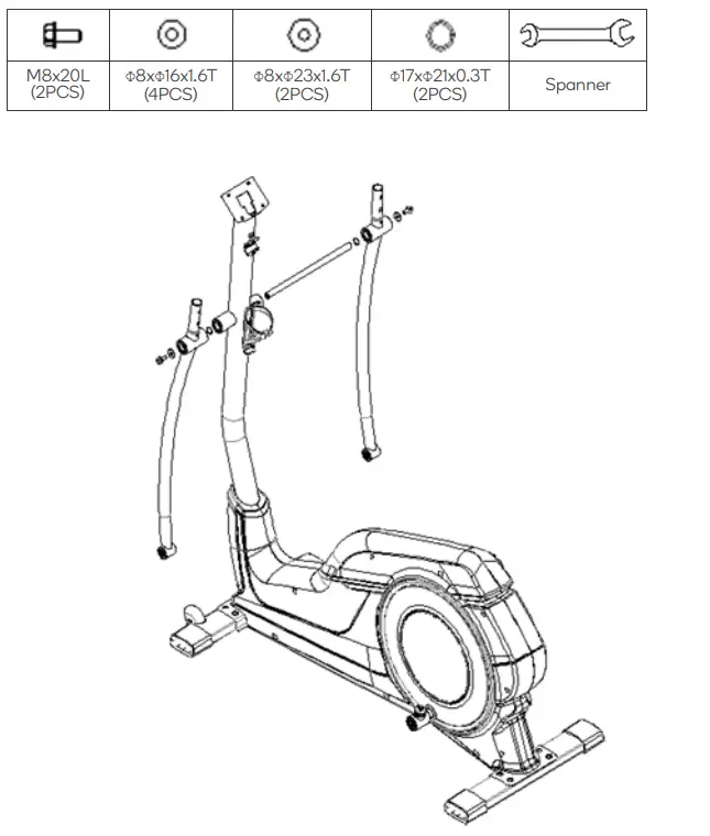 FORTIS FSAEXT380AA Automatic Variable Resistance Magnetic Flywheel Elliptical Cross Trainer - FIGURE 4