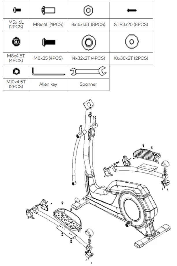 FORTIS FSAEXT380AA Automatic Variable Resistance Magnetic Flywheel Elliptical Cross Trainer - FIGURE 5