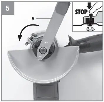 Einhell TC-AG 115 Classic Angle Grinder Instruction Manual - Changing the grinding wheels
