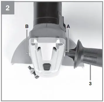 Einhell TC-AG 115 Classic Angle Grinder Instruction Manual - Fitting the additional handle