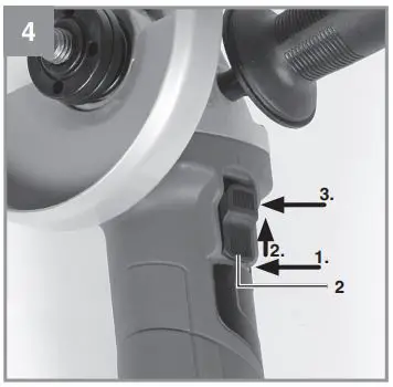 Einhell TC-AG 115 Classic Angle Grinder Instruction Manual - Switch