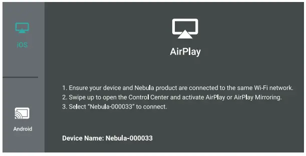 ANKER Nebula Apollo Wi-Fi Mini Projector - iOS