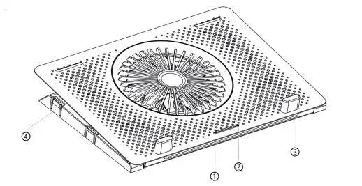 BliTZWOlF BW-HS1 Laptop Cooling Pad with 5 Strong Cooling Fans 2
