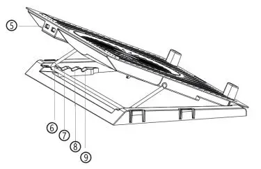 BliTZWOlF BW-HS1 Laptop Cooling Pad with 5 Strong Cooling Fans 3