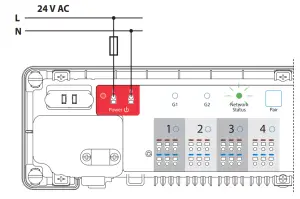 SALUS Zigbee Network Wireless Wiring Centre KL08RF 24V - INSTALLATION