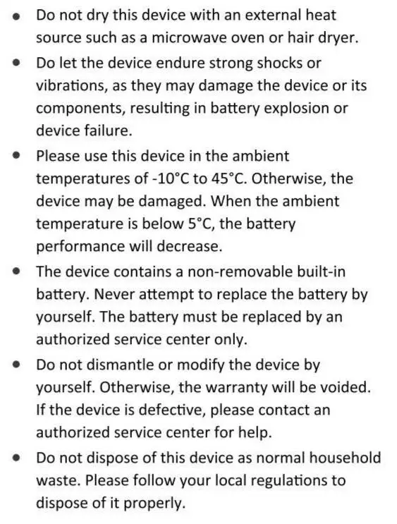 Shenzhen Tianyuan Industrial M1 Bone Conduction Headphones User Manual - Caution