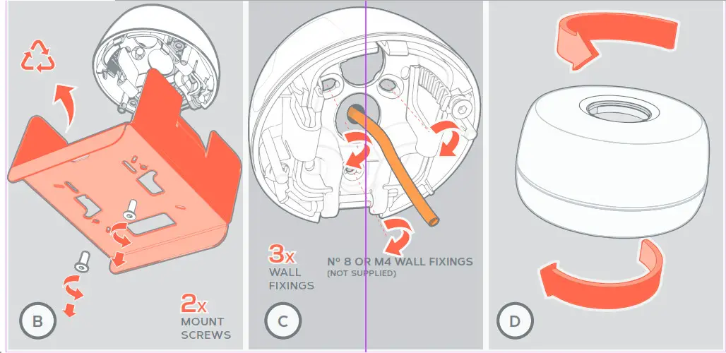 ONCAM RJ45 Dome Camera- PUNCH DOWN B