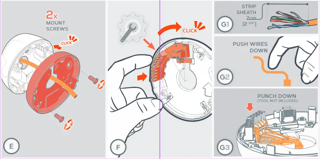 ONCAM RJ45 Dome Camera- PUNCH DOWN E