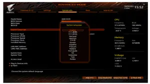 BIOS Display Language