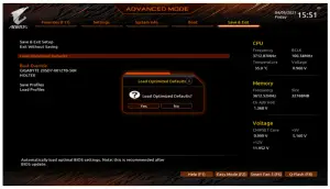Loading Optimized Defaults