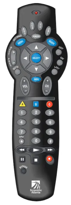 Scientific Atlanta Alltouch 2000 Remote Control Manual & Codes