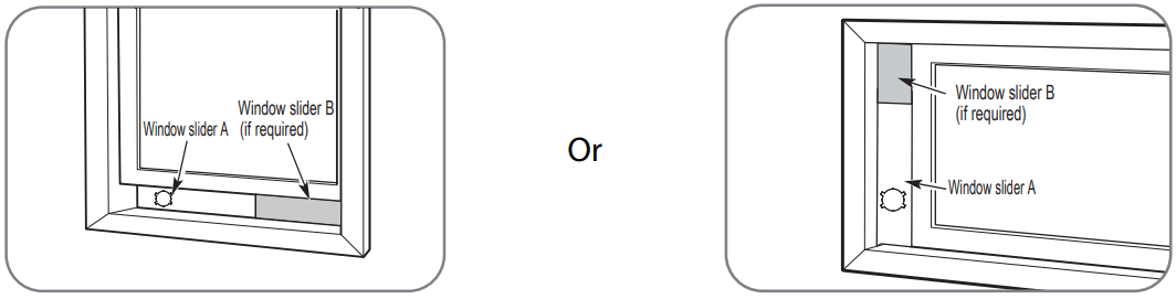 Comfort Aire PS 121D Portable Air Conditioner - foam seal A and B