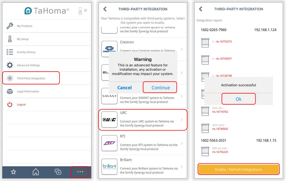 sOmfy Tahoma RTS Zigbee Samrtphone and Tablet Interface - app 7